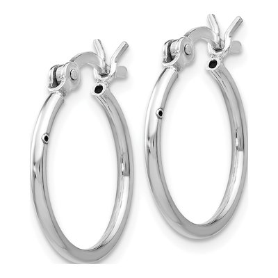Sterling Silver 16mm Hoop Earrings – view 3
