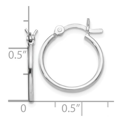 Sterling Silver 16mm Hoop Earrings – view 5