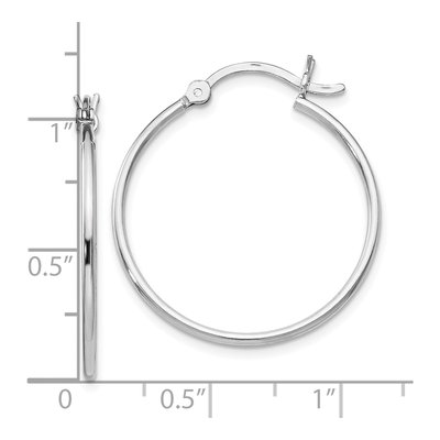 Sterling Silver 27mm Hoop Earrings – view 5