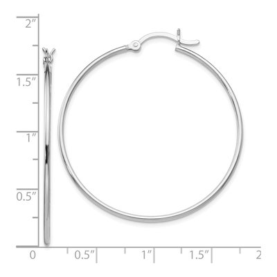 Sterling Silver 40mm Hoop Earrings – view 5