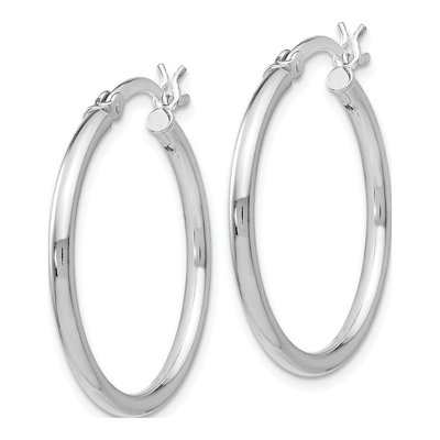 Sterling Silver 25mm Hoop Earrings – view 3