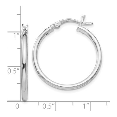 Sterling Silver 25mm Hoop Earrings – view 5