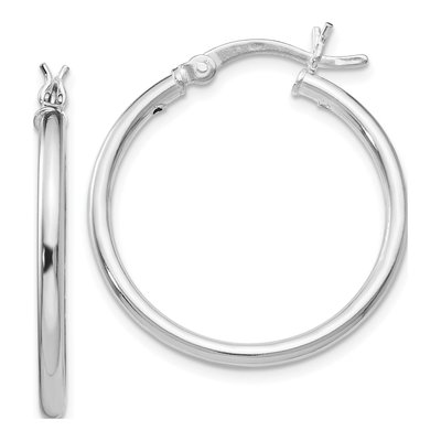Sterling Silver 25mm Hoop Earrings