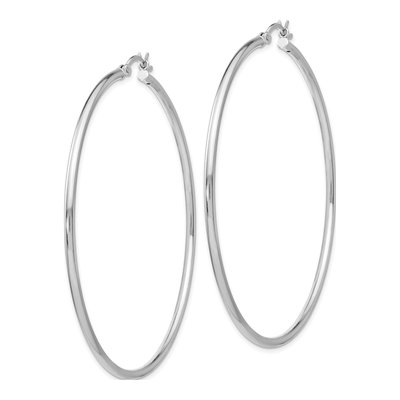 Sterling Silver 62mm Hoop Earrings – view 3