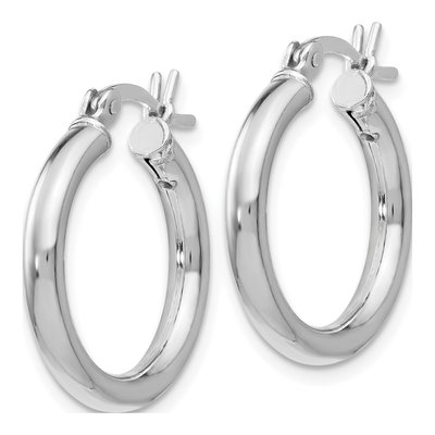 Sterling Silver 19mm Hoop Earrings – view 3