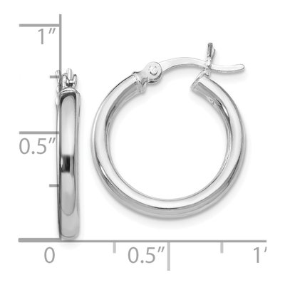 Sterling Silver 19mm Hoop Earrings – view 5