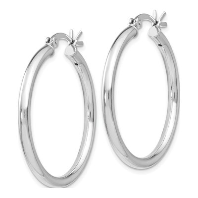 Sterling Silver 30mm Hoop Earrings – view 3