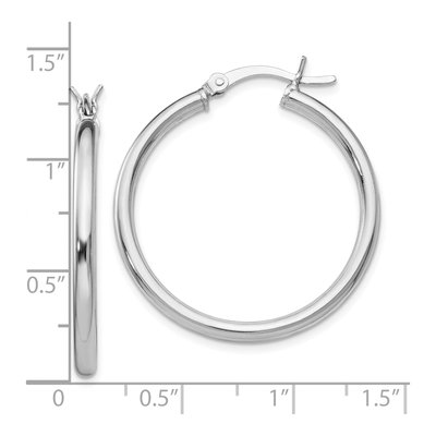Sterling Silver 30mm Hoop Earrings – view 5