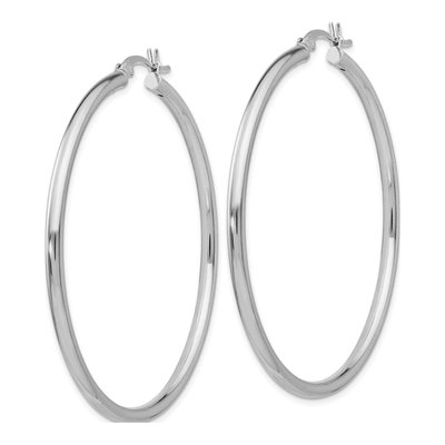 Sterling Silver 52mm Hoop Earrings – view 3