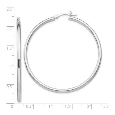 Sterling Silver 52mm Hoop Earrings – view 5
