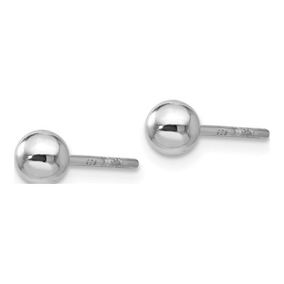 Sterling Silver Ball Stud Earrings – view 3