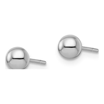 Sterling Silver Ball Stud Earrings – view 3