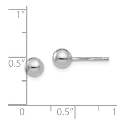 Sterling Silver Ball Stud Earrings – view 5