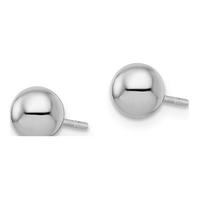 Sterling Silver Ball Stud Earrings – view 3