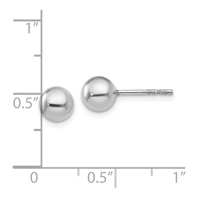 Sterling Silver Ball Stud Earrings – view 5