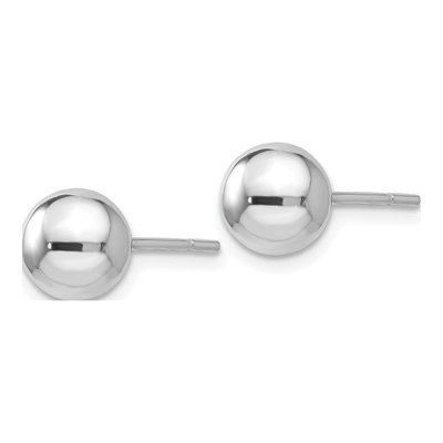 Sterling Silver Ball Stud Earrings – view 3