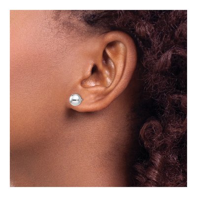 Sterling Silver Ball Stud Earrings – view 4