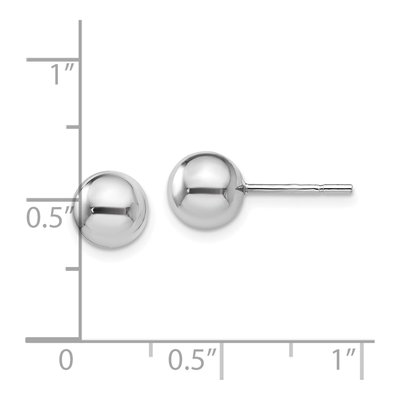 Sterling Silver Ball Stud Earrings – view 5