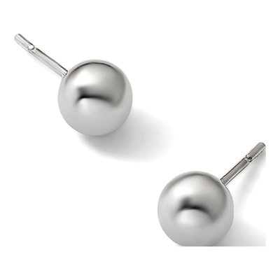 Sterling Silver Ball Stud Earrings – view 6