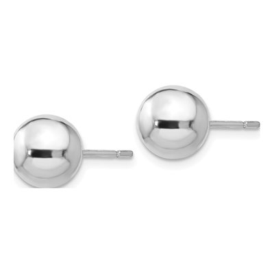 Sterling Silver Ball Stud Earrings – view 3