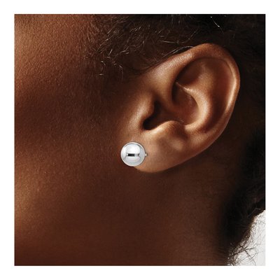 Sterling Silver Ball Stud Earrings – view 4