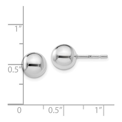 Sterling Silver Ball Stud Earrings – view 5