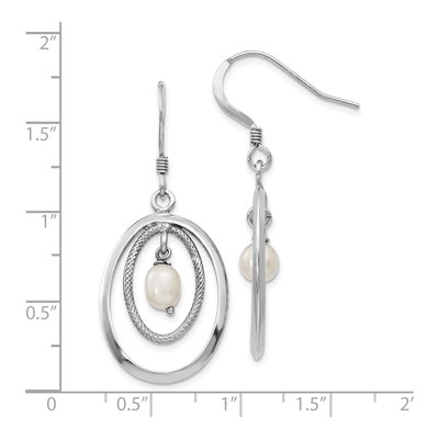 Sterling Silver Freshwater Cultured Pearl Dangle Earrings – view 5