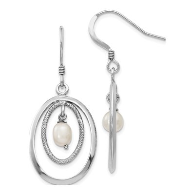Sterling Silver Freshwater Cultured Pearl Dangle Earrings