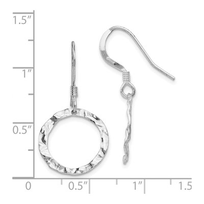 Sterling Silver Textured Dangle Earrings – view 3