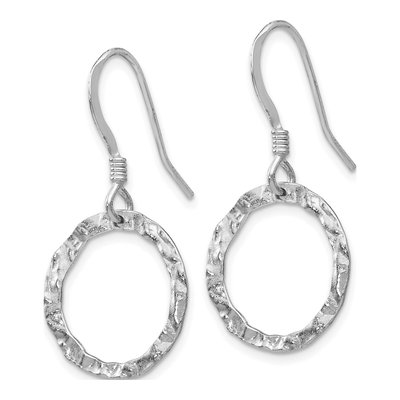 Sterling Silver Textured Dangle Earrings – view 4