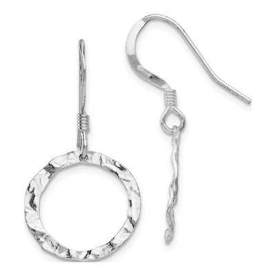 Sterling Silver Textured Dangle Earrings