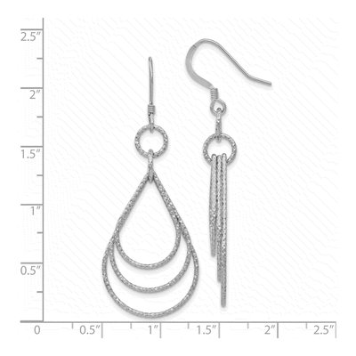 Sterling Silver Textured Dangle Earrings – view 5