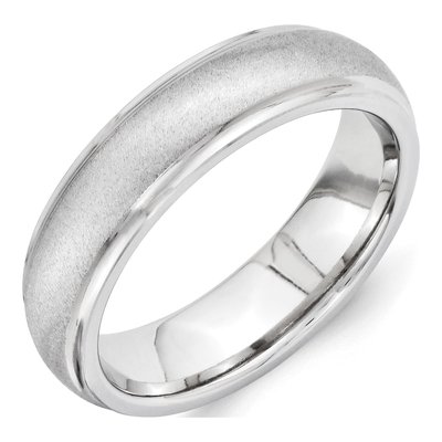 Vitalium 6mm Vitalium Grooved Wedding Band