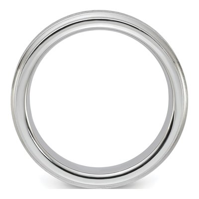 Vitalium 6mm Vitalium Ridged Edge Wedding Band – view 3