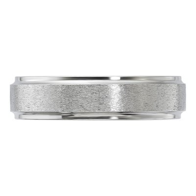Vitalium 6mm Vitalium Ridged Edge Wedding Band – view 4