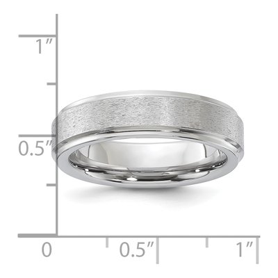 Vitalium 6mm Vitalium Ridged Edge Wedding Band – view 5