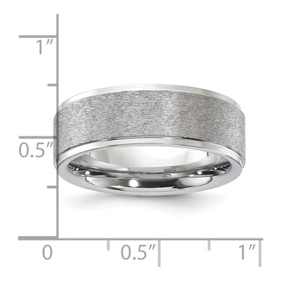 Vitalium 8mm Vitalium Ridged Edge Wedding Band – view 5