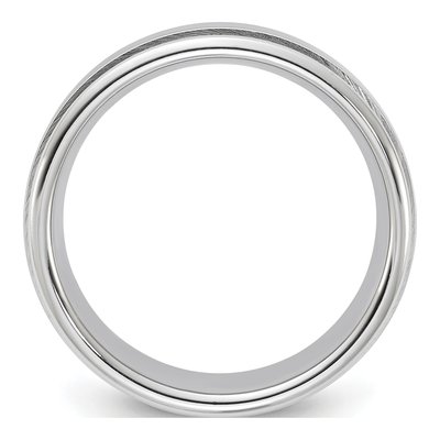Vitalium 8mm Vitalium Cross Wedding Band – view 3