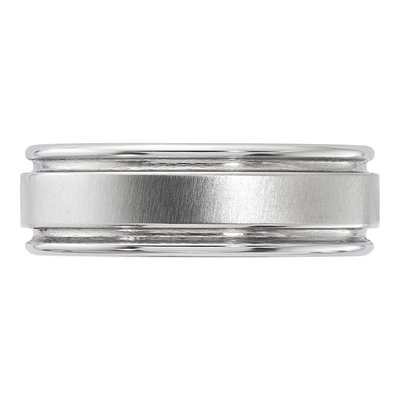 Vitalium 8mm Vitalium Cross Wedding Band – view 4