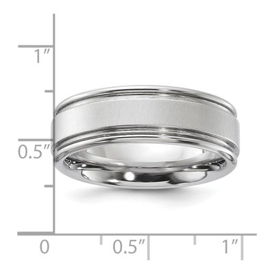 Vitalium 8mm Vitalium Cross Wedding Band – view 5