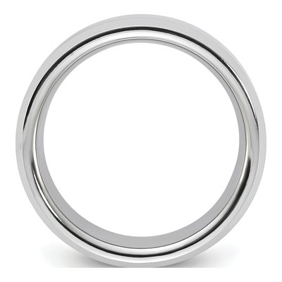 Vitalium 8mm Vitalium Beveled Wedding Band – view 3