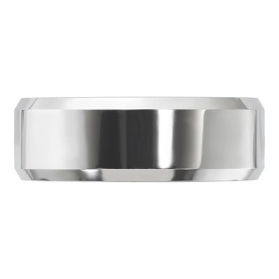 Vitalium 8mm Vitalium Beveled Wedding Band – view 4