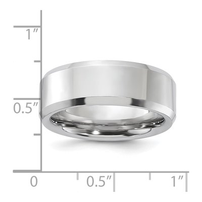Vitalium 8mm Vitalium Beveled Wedding Band – view 5