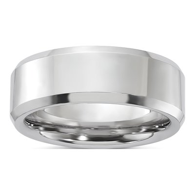 Vitalium 8mm Vitalium Beveled Wedding Band