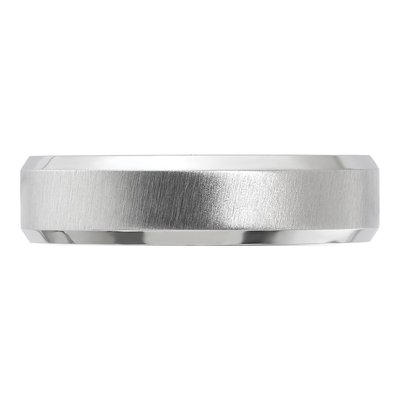Vitalium 6mm Vitalium Cross Beveled Wedding Band – view 4