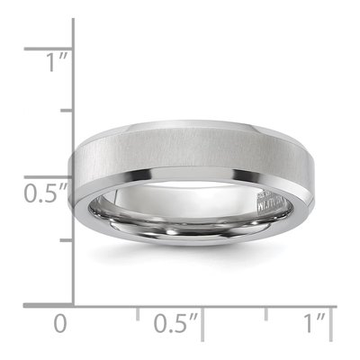 Vitalium 6mm Vitalium Cross Beveled Wedding Band – view 5
