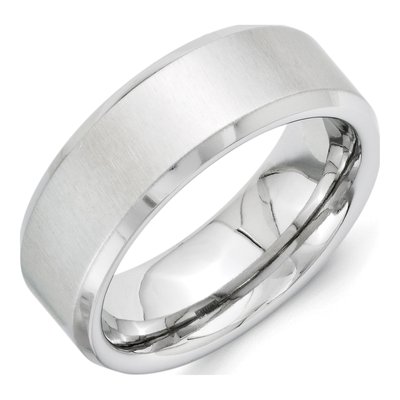 Vitalium 8mm Vitalium Cross Wedding Band