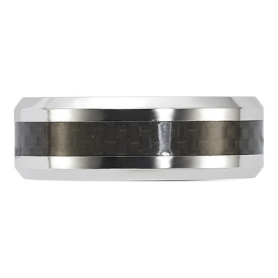 Vitalium 8mm Vitalium Black Carbon Fiber Wedding Band – view 4