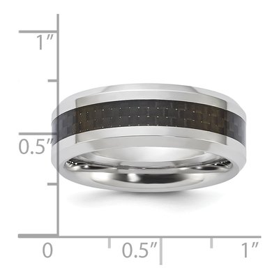 Vitalium 8mm Vitalium Black Carbon Fiber Wedding Band – view 5