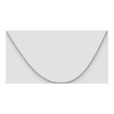 14K White Gold 1.5mm Handmade Rope Chain – view 6